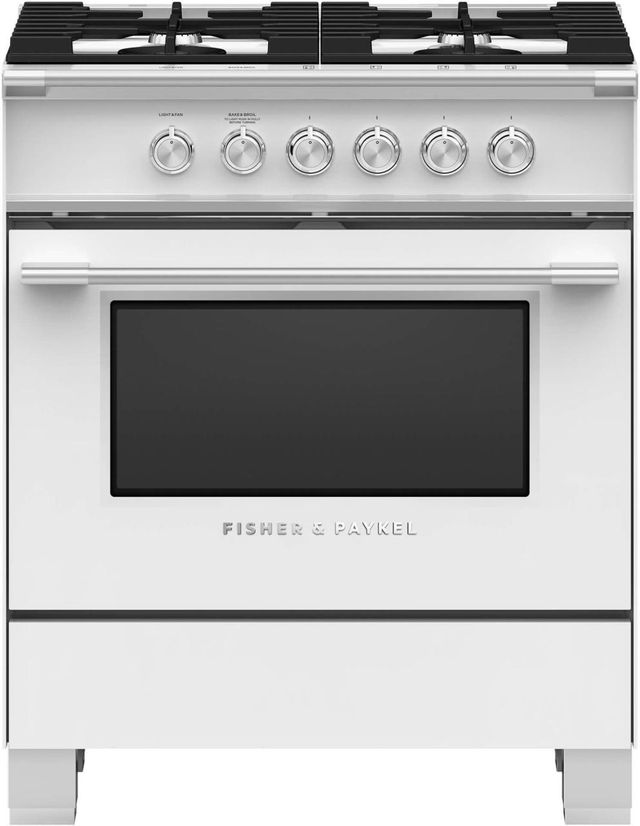 White Fisher & Paykel gas range