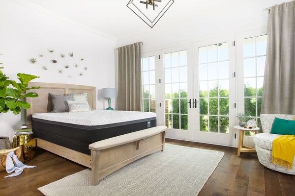 Bedroom Showcasing a Beautyrest Harmony Lux Anchor Island 12.5" Pocketed Coil Firm Tight Top Queen Mattress