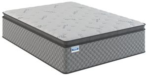 Gray Walker Sleep Paradise Innerspring Plush King Pillow Top Mattress with Laminated Diamond Black Thread