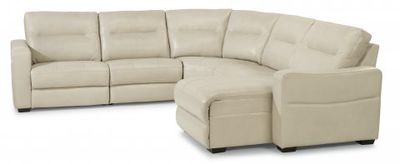 White leather sectional by Flexsteel