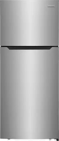 front view of the Frigidaire® 30 in. 17.6 Cu. Ft. Brushed Steel Top Freezer Refrigerator