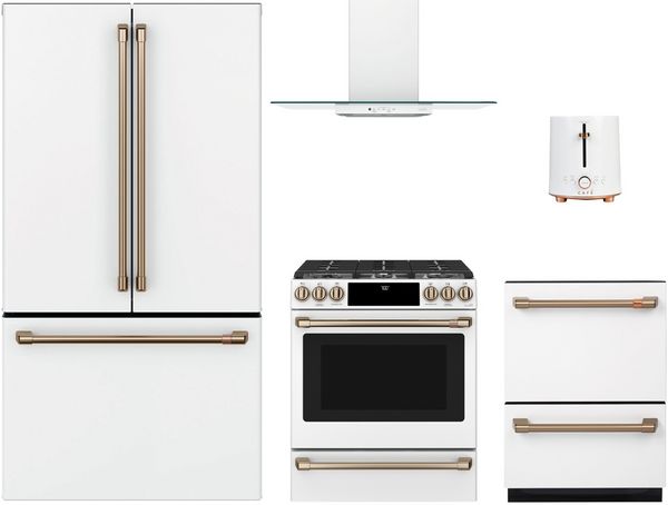 Café 5 Piece Matte White Kitchen Package