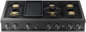 front view of the Dacor® 48" Graphite Stainless Gas RangeTop