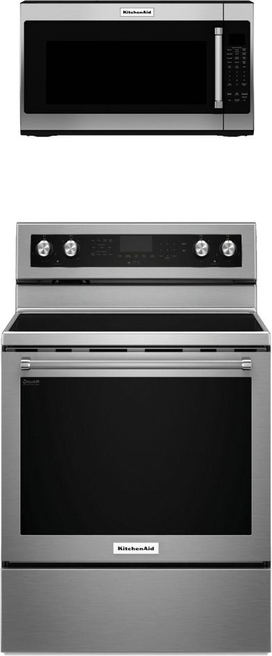 KitchenAid® 2 Piece Kitchen Package – microwave and range