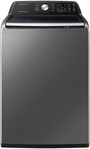 front view of the Samsung 4.4 Cu. Ft. Platinum Top Load Washer