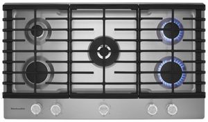 KitchenAid® 36'' Stainless Steel Gas Cooktop
