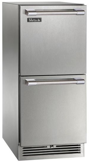 front view of the Perlick® Signature Series 2.8 Cu. Ft. Stainless Steel Refrigerator Drawer