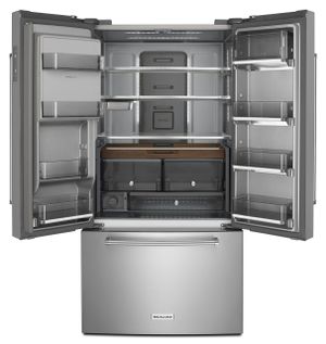 KitchenAid 36 in. 23.8 Cu. Ft. Stainless Steel with PrintShield Finish Counter Depth French Door Refrigerator