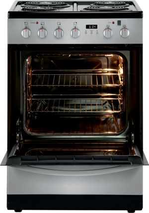 Frigidaire 24" Stainless Steel Free Standing Electric Range Door Open