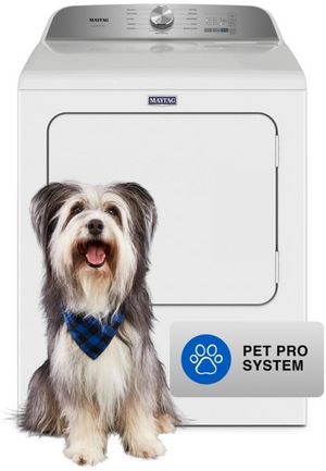 Maytag Pet Pro System 7.0 Cu. Ft. White Front Load Gas Dryer
