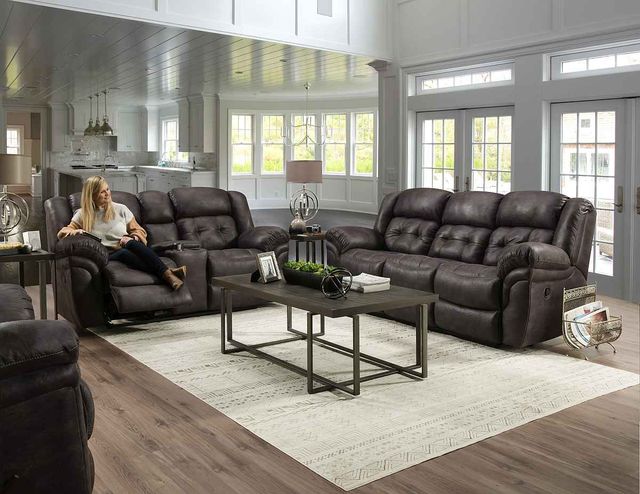 HomeStretch Denali Charcoal Rocker Recliner lifestyle image 