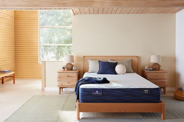 Bedroom Featuring a Serta iComfort ECO S20GL 12.5" Smooth Hybrid Plush Tight Top Queen Mattress