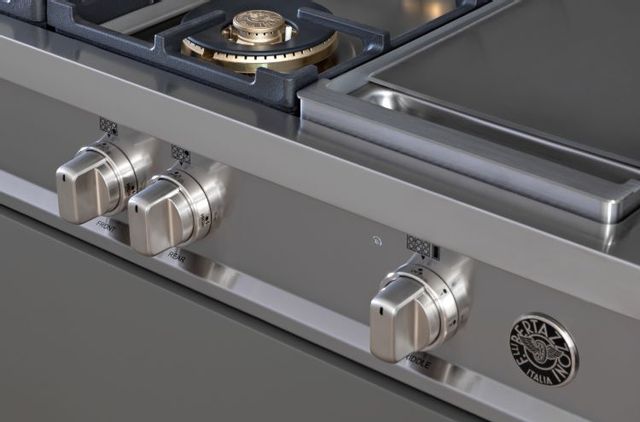 A gas range with a griddle