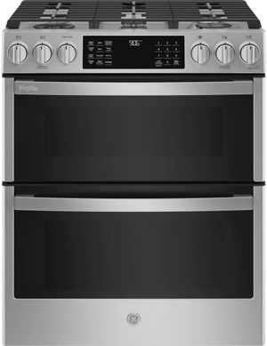 GE® Profile™ 30" Fingerprint Resistant Stainless Steel Smart Slide In Gas Convection Range