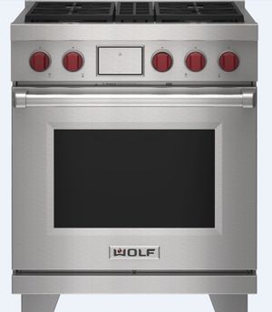 Wolf 30" Stainless Steel Freestanding Dual Fuel Range