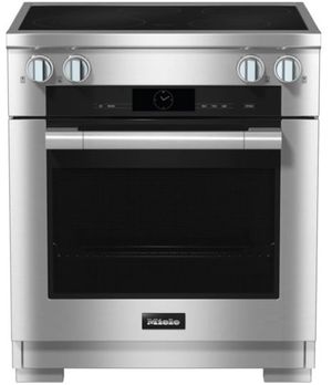 Miele 30" Clean Touch Steel Freestanding Induction Range