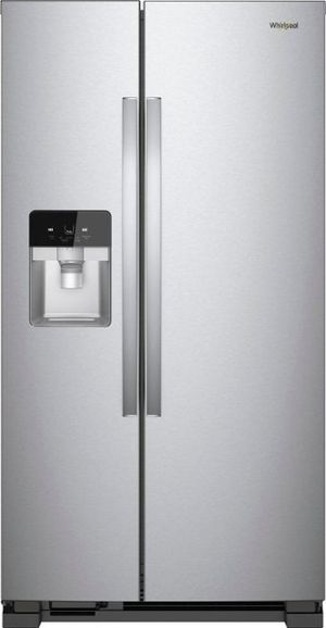 Whirlpool 33 in. 21.0 Cu. Ft. Fingerprint Resistant Stainless Steel Side-by-Side Refrigerator