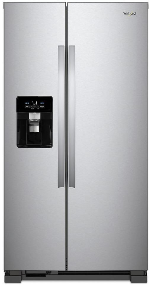 Stainless steel Whirlpool side by side refrigerator