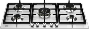 top view of the Bertazzoni Professional Series 36" Stainless Steel Front Control Natural Gas Cooktop