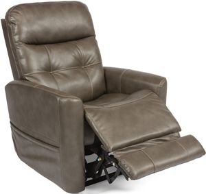 Flexsteel Kenner Dark Brown Power Lift Recliner with Power Headrest and Lumbar