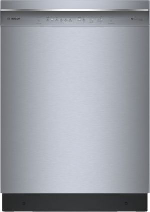 front view of the Bosch® 300 Series 24" Stainless Steel Front Control Built In Dishwasher