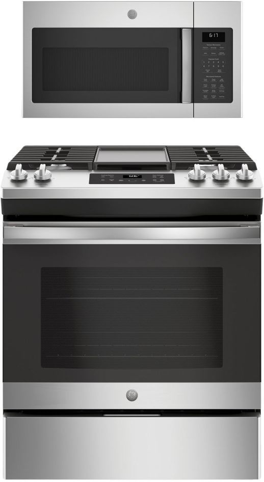 GE 2 Piece Stainless Steel Kitchen Package