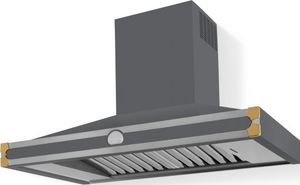 view of the La Cornue CornuFé 110 43" Graphite Wall Mounted Range Hood