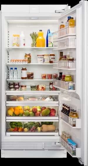 front view of inside the Sub-Zero® Designer 21.4 Cu. Ft. Panel Ready Column Refrigerator