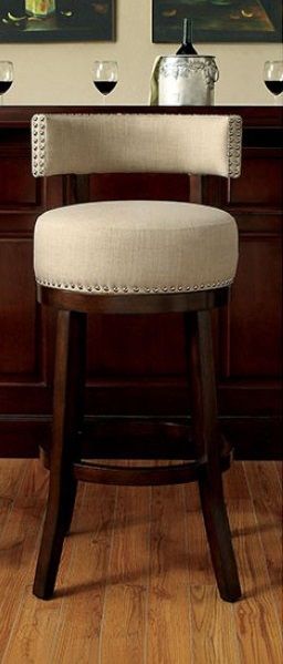 Furniture of America® Lynsey 2-Piece Beige 30" Bar Stool Set