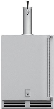 front view of the Hestan Professional 5.2 Cu. Ft. Steeletto Outdoor Single Faucet Beer Dispenser