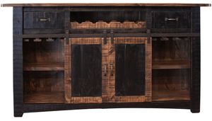 front view of the International Furniture Direct Pueblo Black Bar