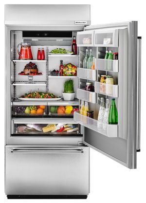 KitchenAid 20.9 Cu. Ft. Stainless Steel Built In Bottom Freezer Refrigerator