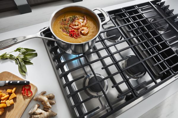 Cooking Over a Downdraft Cooktop