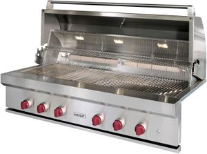front view of the Wolf® Built In Grill Natural Gas Stainless Steel