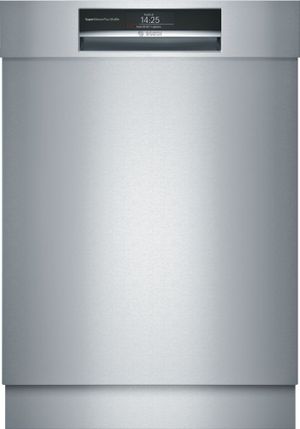 front view of the Bosch Benchmark® 24" Stainless Steel Built In Dishwasher