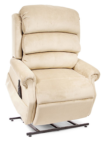 Stock photo of a tan ultra comfort lift chair. 