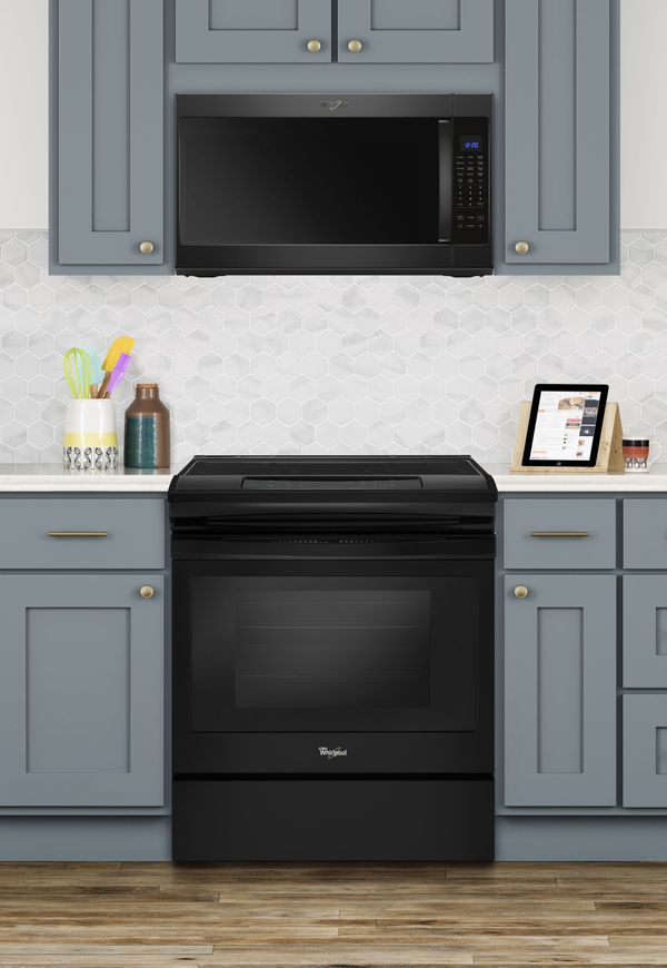 Whirlpool 30" Black Slide In Electric Range