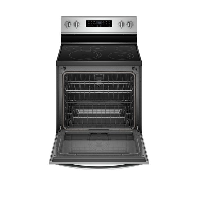 Whirlpool oven range with open door