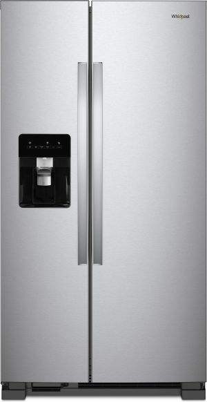whirlpool-4 Whirlpool® 21.4 Cu. Ft. Monochromatic Stainless Steel Side-By-Side Refrigerator