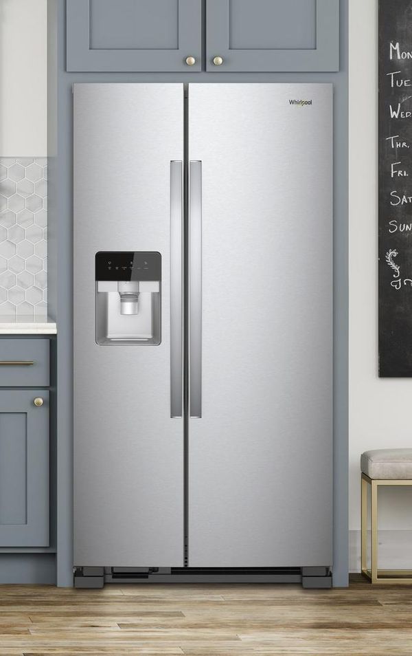 Whirlpool 33 in. 21.4 Cu. Ft. Monochromatic Stainless Steel Side-By-Side Refrigerator