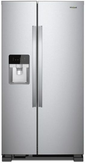 whirlpool-5 Whirlpool® 21.4 Cu. Ft. Monochromatic Stainless Steel Side-By-Side Refrigerator