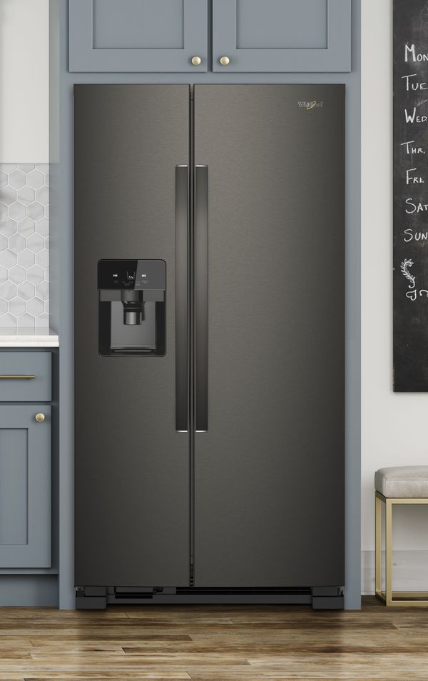 Whirlpool 24.5 Cu. Ft. Side-by-Side Refrigerator-Fingerprint Resistant Black Stainless