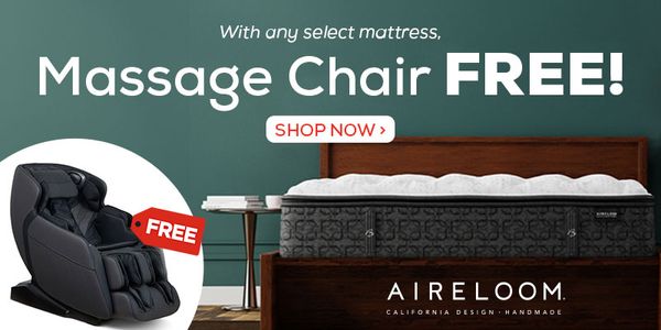 with any select mattress massage chair free! shop now
