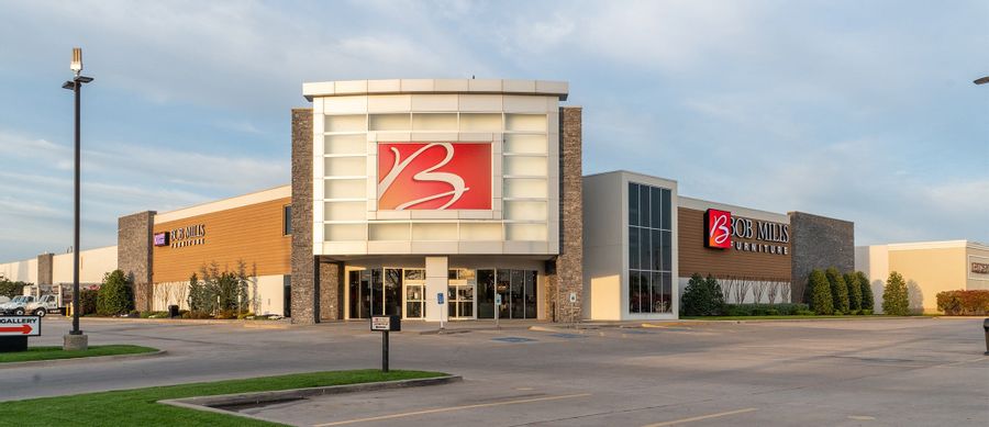 Bob Mills Furniture's storefront in Oklahoma City, Oklahoma