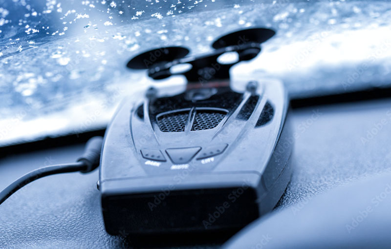 car radar device in windshield