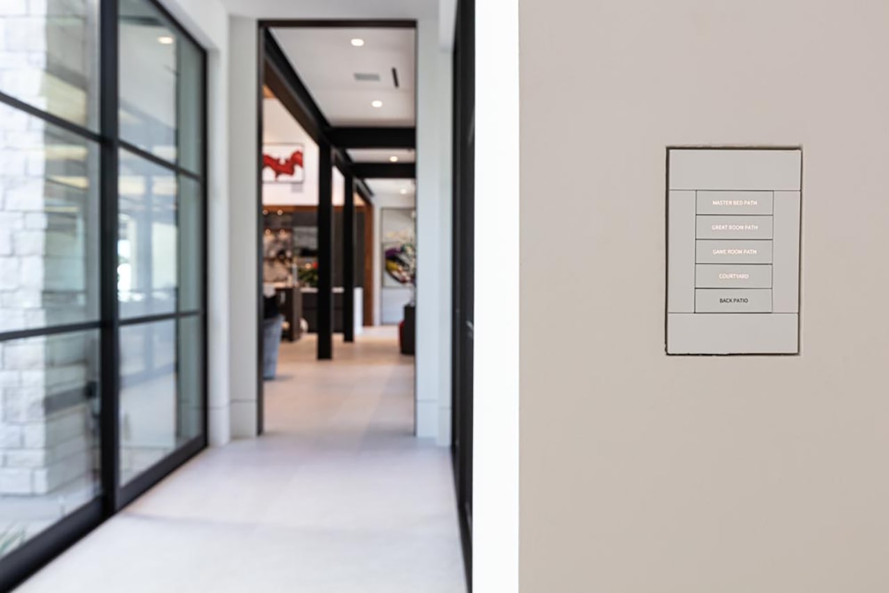Light control panel installed in a high end home