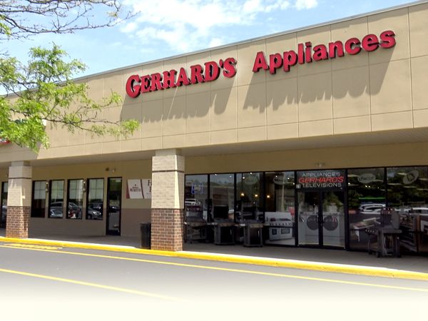 The outside of Gerhard's showroom in Doylestown, Pennsylvania